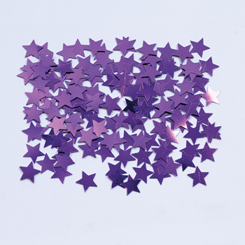 Purple Metallic Star Confetti