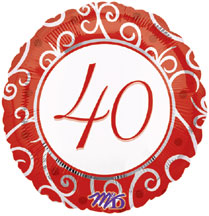 40th Anniversary Mylar Balloon