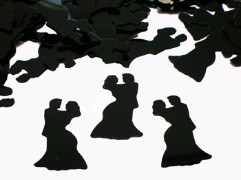 Black Bride And Groom Confetti Black Wedding Confetti