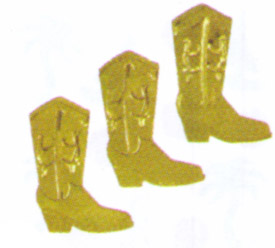 Cowboy Boot Confetti, Gold