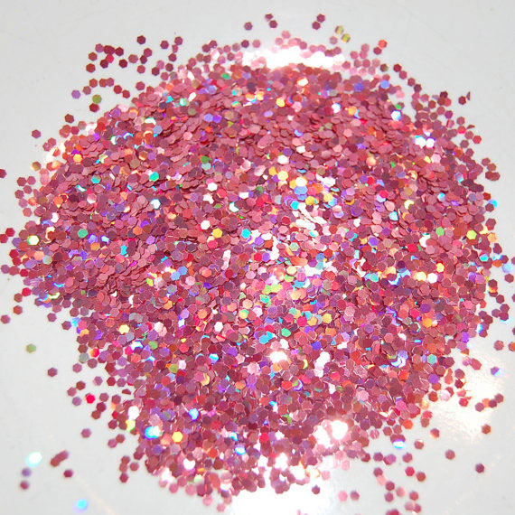 Pink Glitter Prismatic Rose Pink Glitter