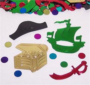 Pirate Ship Confetti, Treasure Chest Confetti, Cutlass Confetti