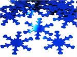 Blue Snowflake Confetti, Metallic Blue Snowflakes