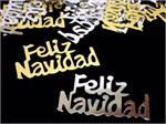 Silver and Gold Feliz Navidad Confetti